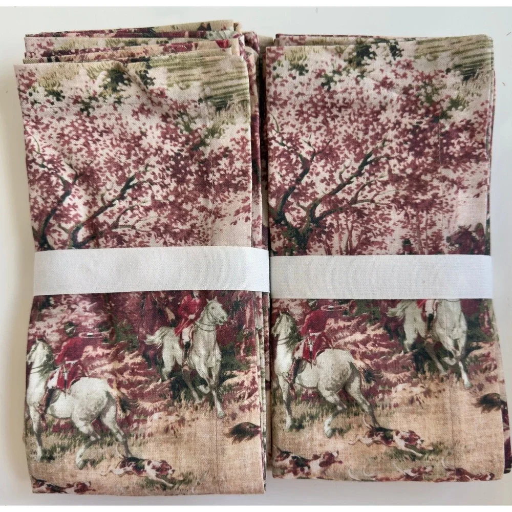 8 Pottery Barn Hunt 100% Cotton Napkins, 20